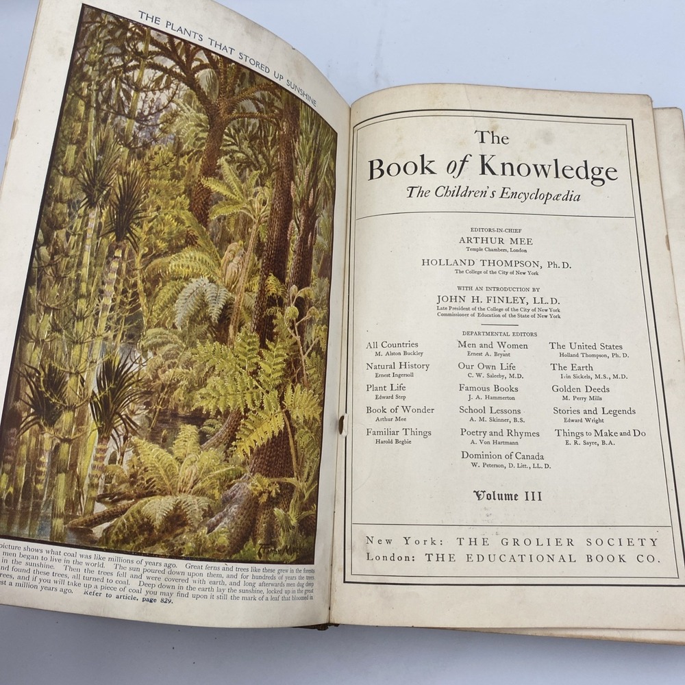 Antique The Book of Knowledge Volume III 3 Children's‎ Encyclopedia 1919 - Picture 5 of 7
